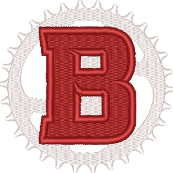 Embroidered White Cog Thumbnail